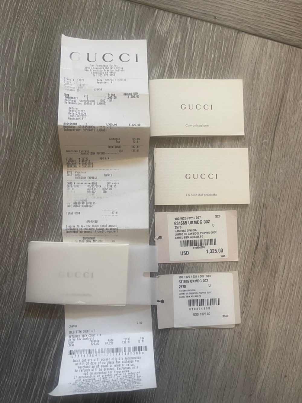 Gucci Beige/Brown GG Supreme Canvas Tote with Green-Red Web Stripe - Picture 2 of 5